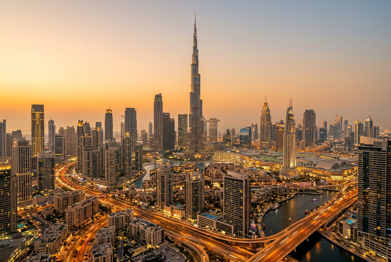 Dubai skyline, United Arab Emirates