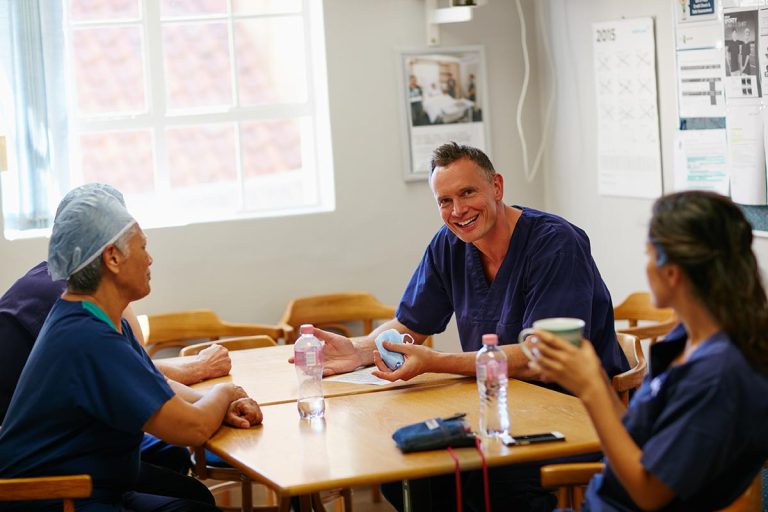 Doctors having a break